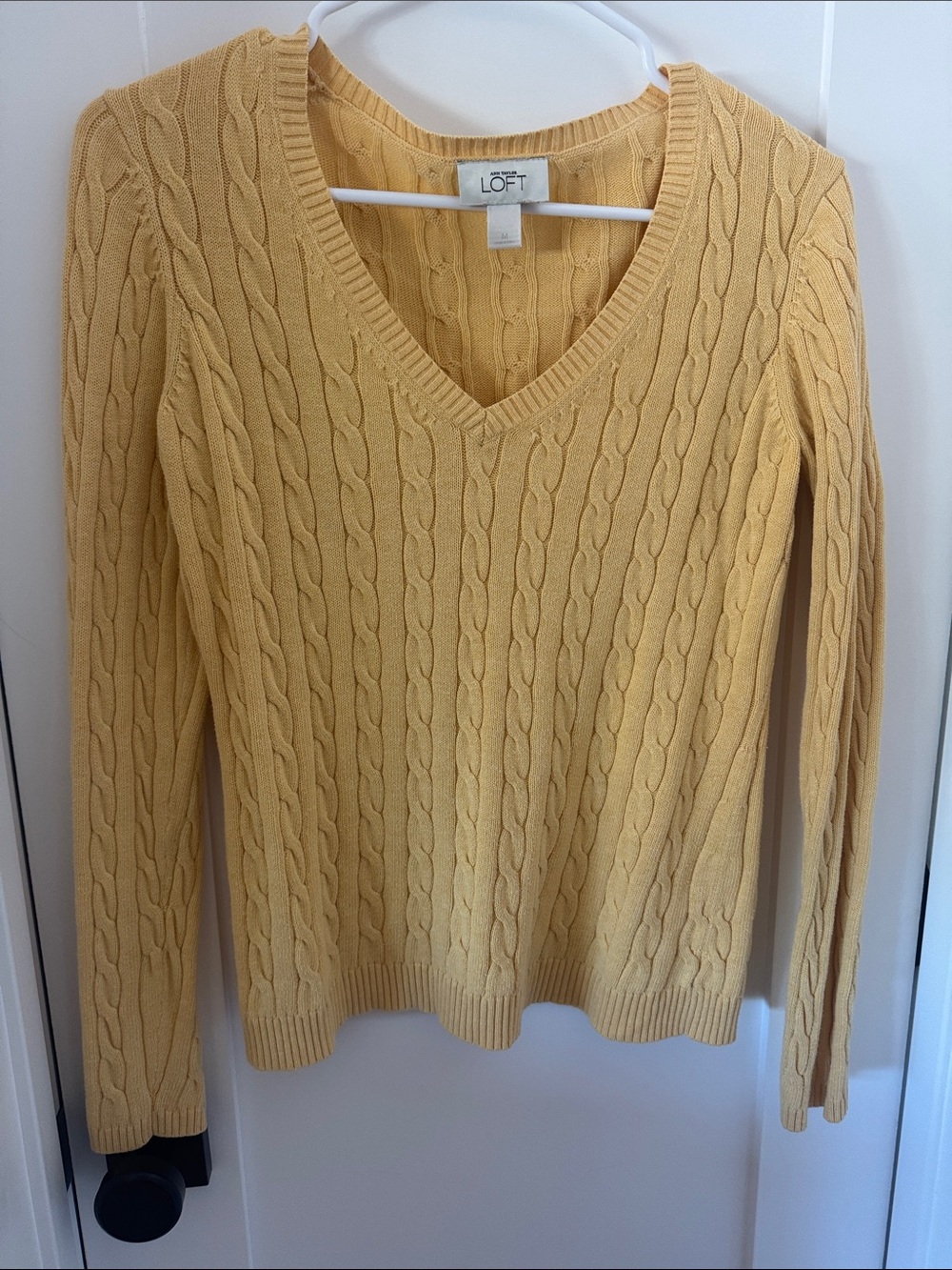 Loft yellow v neck sweater